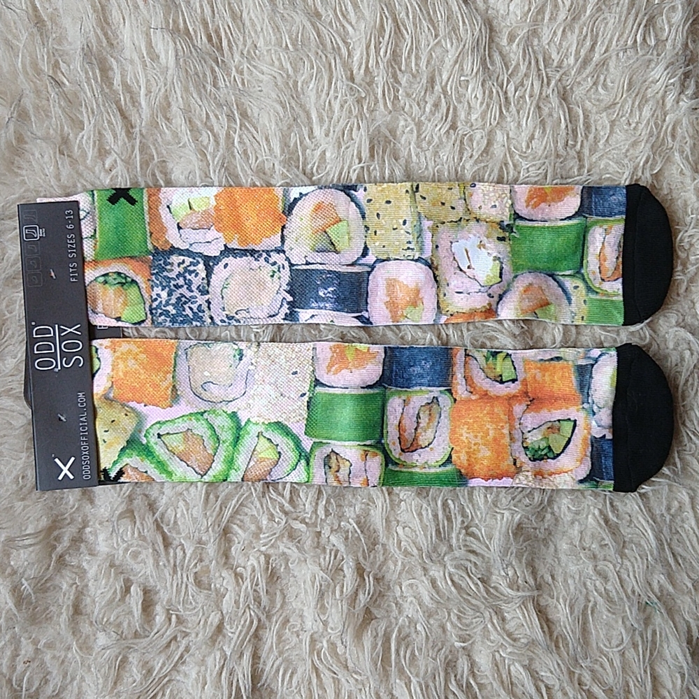 Odd Sox Sushi Graphic Novelty Quirky Unique Socks